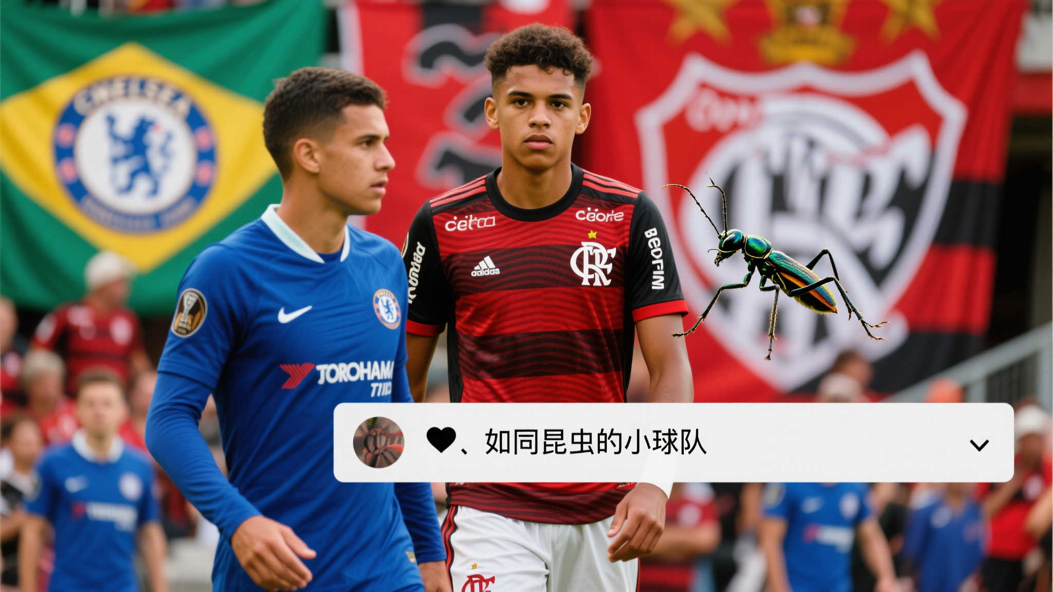 弗拉门戈戏称切尔西为“小昆虫球队”,引争议后迅速删帖 弗拉门戈戏称切尔西为“小昆虫球队”,引争议后迅速删帖